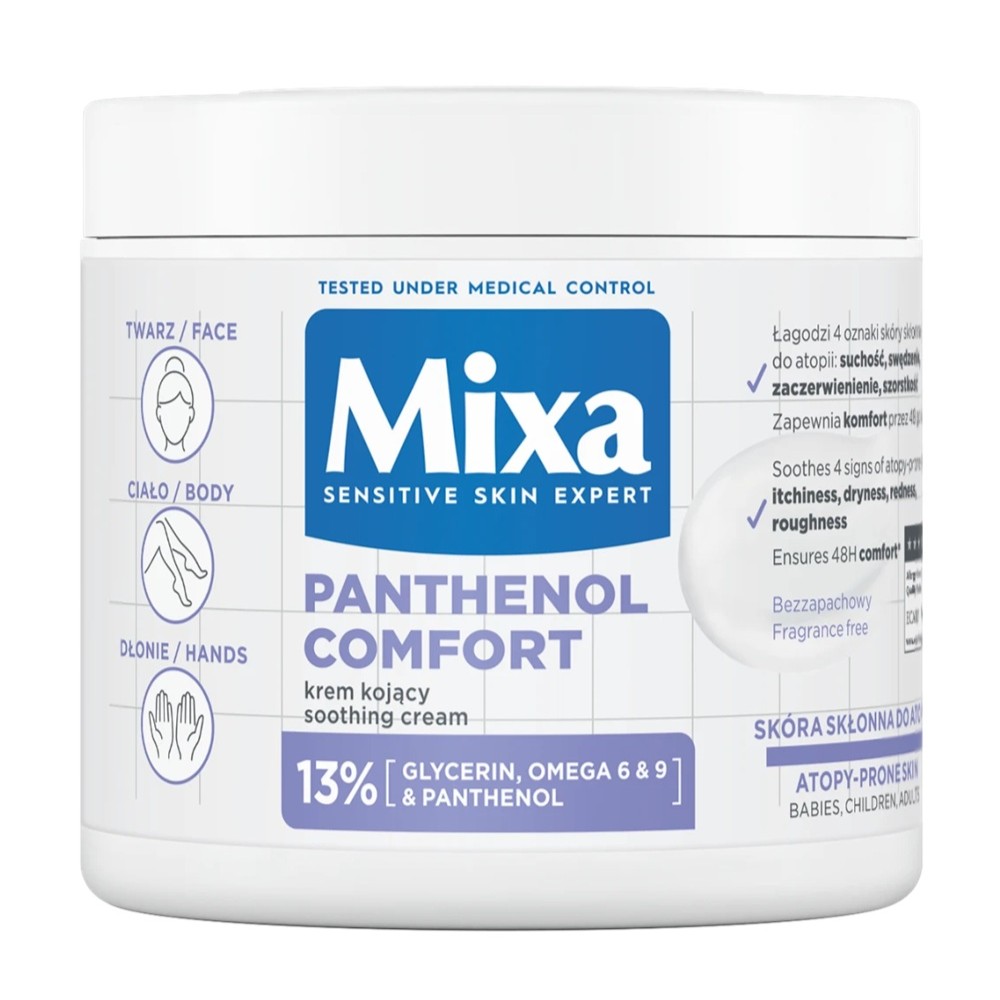 Panthenol Comfort+ Soothing Protective Cream For Face, Hands, And Body 400 ml