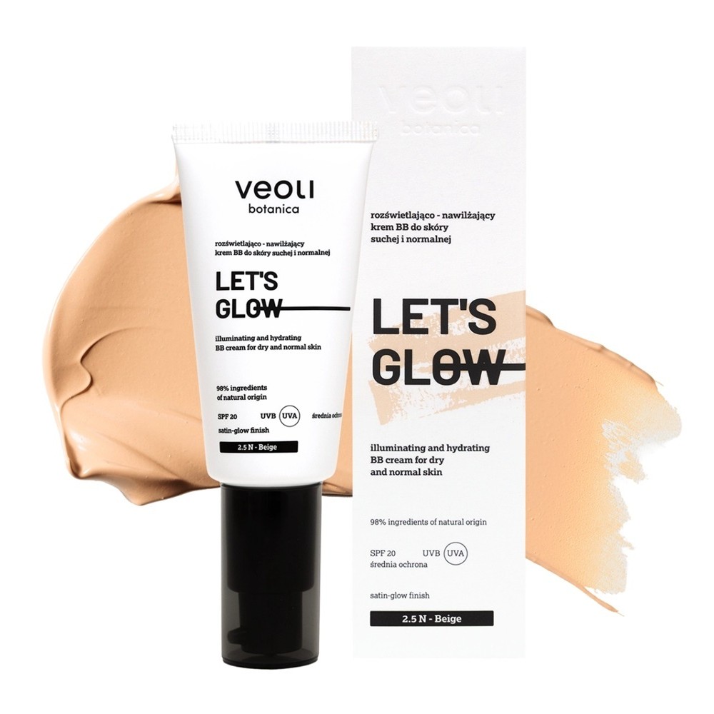 Let's Glow Brightening And Moisturizing BB Cream For Dry And Normal Skin 2.5 N Beige 30 ml