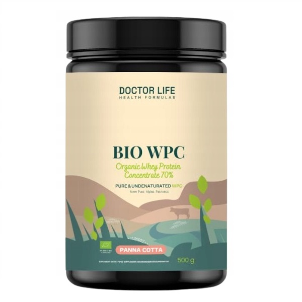 BIO WPC Organic Whey Protein Concentrate 70% White Food Panna Cotta