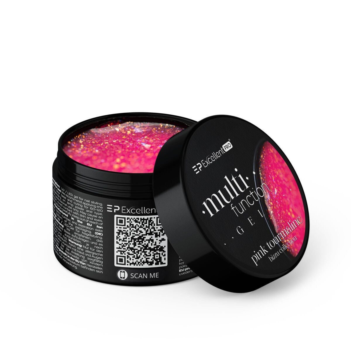 Multifunction Gel Pink Tourmaline Pink Tourmaline Multifunctional Nail-Building Gel 15 g