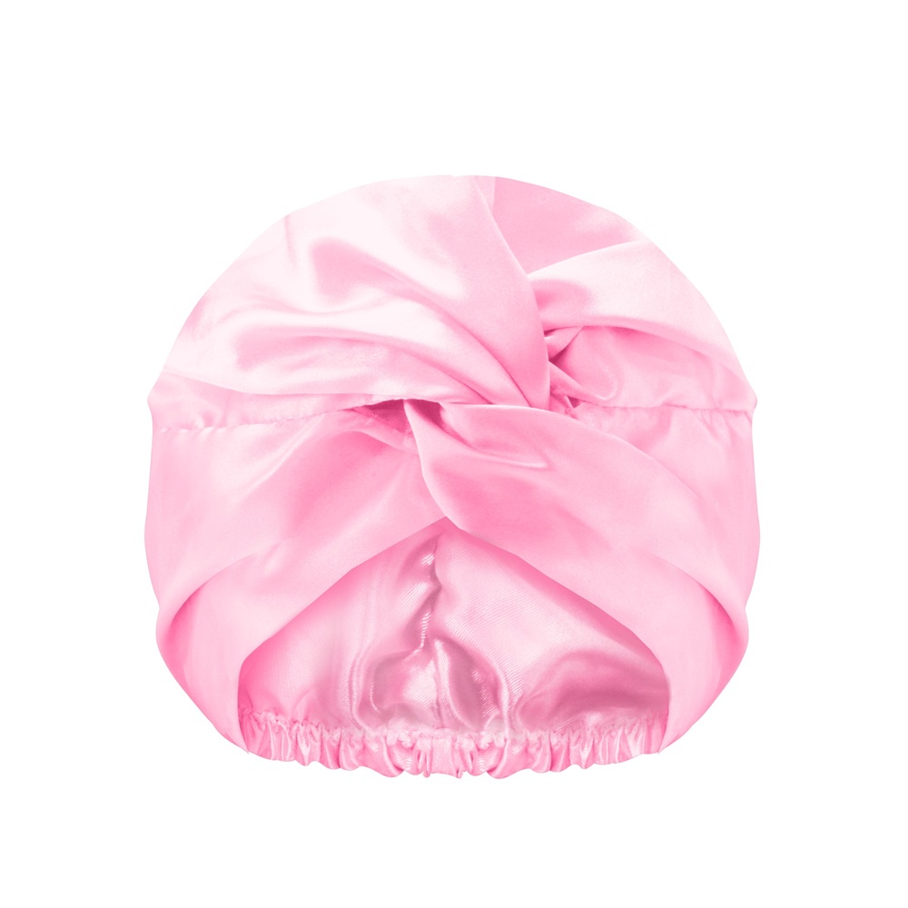 Double Layer Anti-Frizz Satin Hair Bonnet Double-layer Satin Sleeping Cap Pink