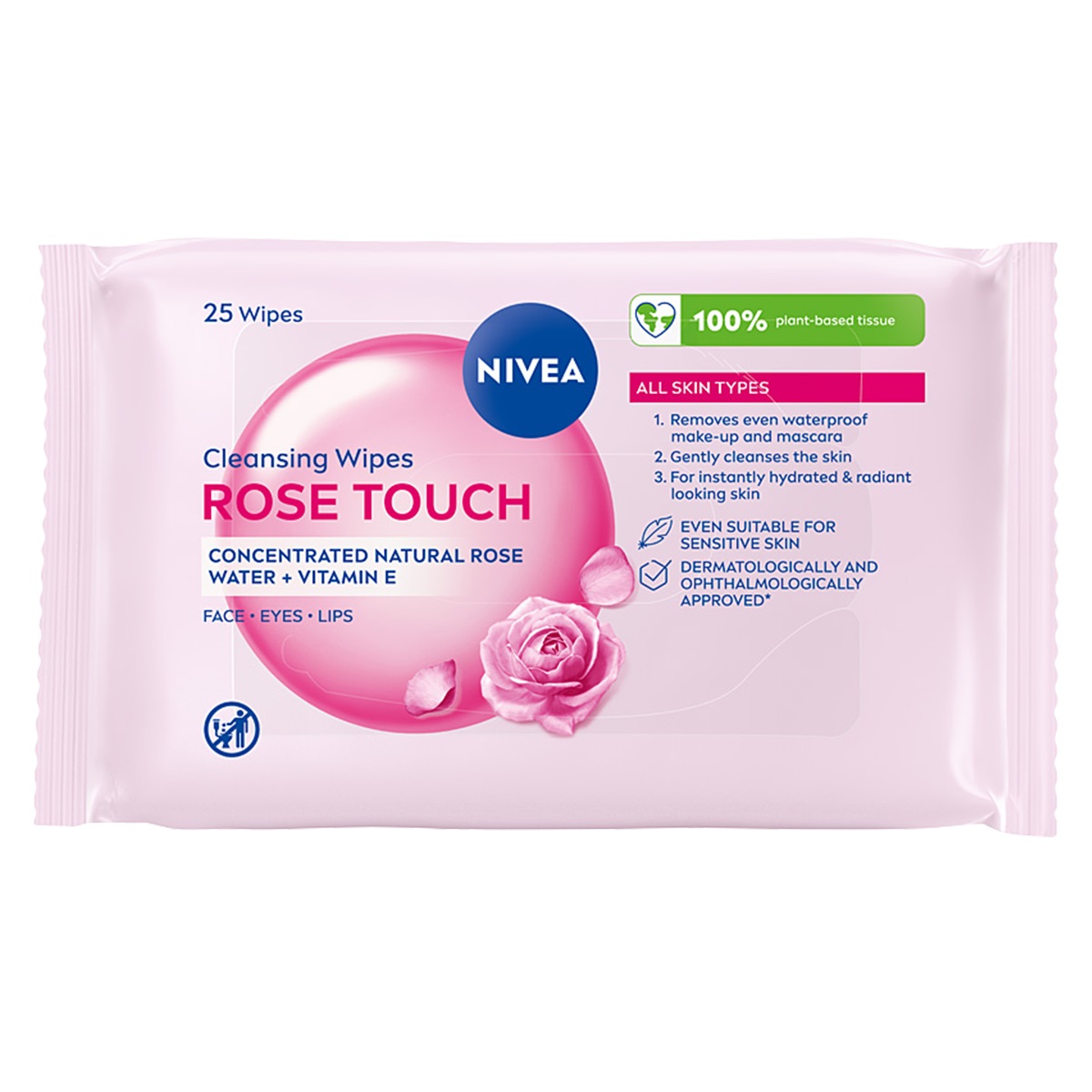 Rose Care 3-In-1 Cleaning Wipes, 25 Count