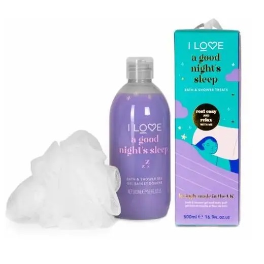Súprava Gélu Do Kúpeľa A Sprchového Gélu I Love A Good Night's Sleep 500 Ml + Umývací G…