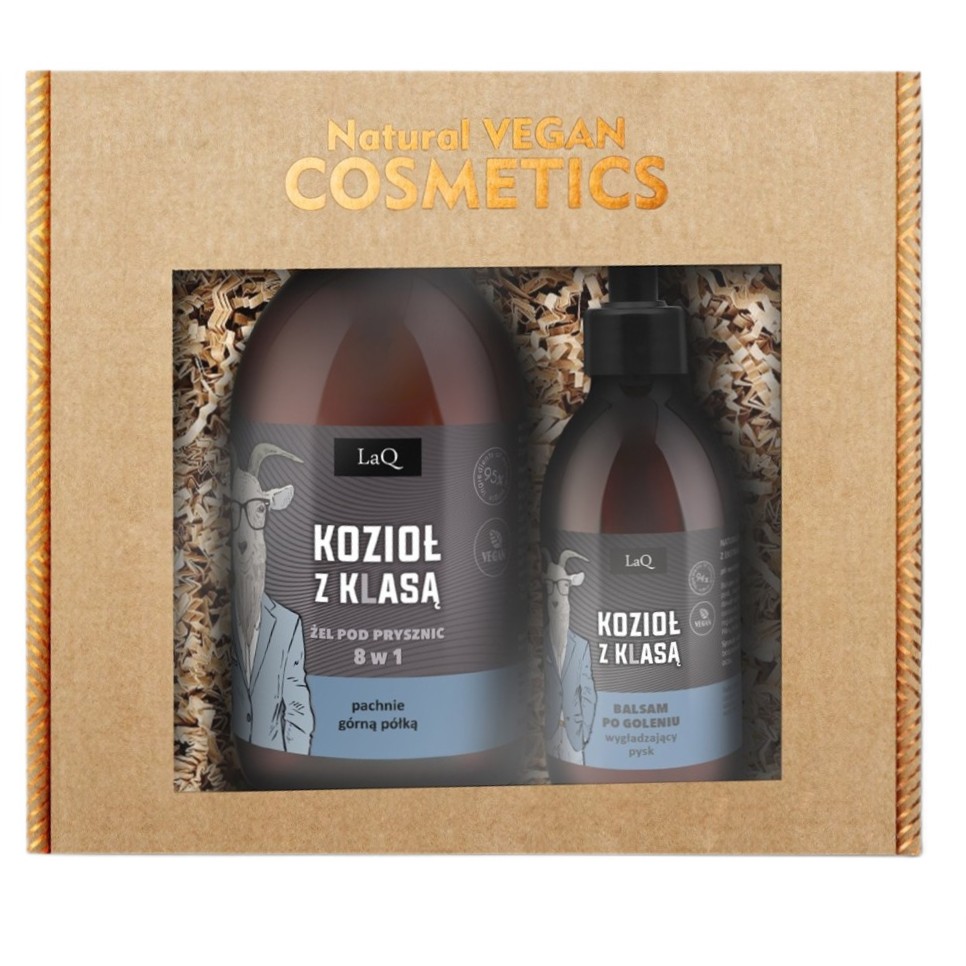 Kozioł Z Klasą Czarny Mat Goat With Class Set Shower Gel + After Shave Balm