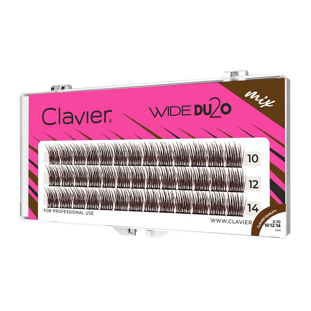 Wide Du2o Brown Algae Bundles, C-shape, Density 10D, Mix 10/12/14 Mm