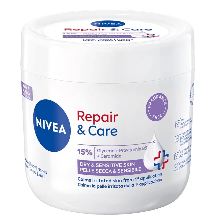 Repair & Care Sensitive Moisturizing And Protective Cream 400 ml