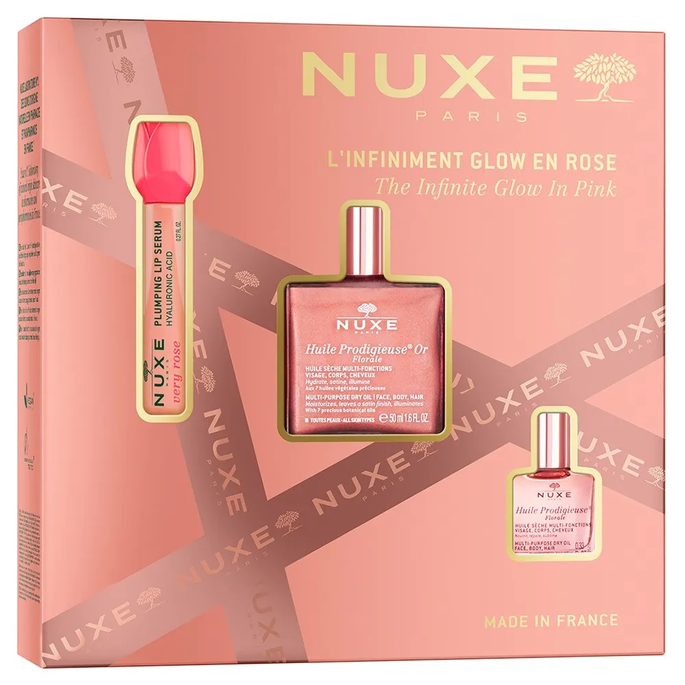 Zestawy Prezentowe Dla Kobiet The Infinite Glow In Pink Dry Oil With Particles + Moistu…