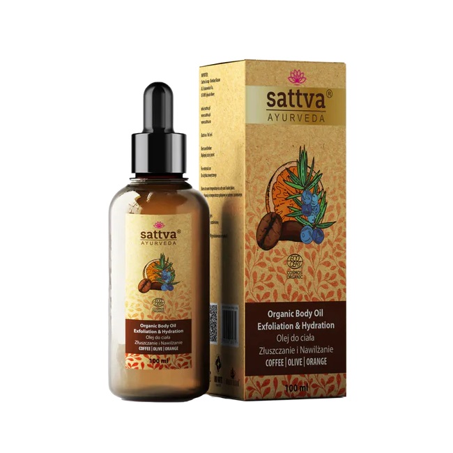 Organic Body Oil Organic Coffee And Orange Body Massage Oil 100 ml
