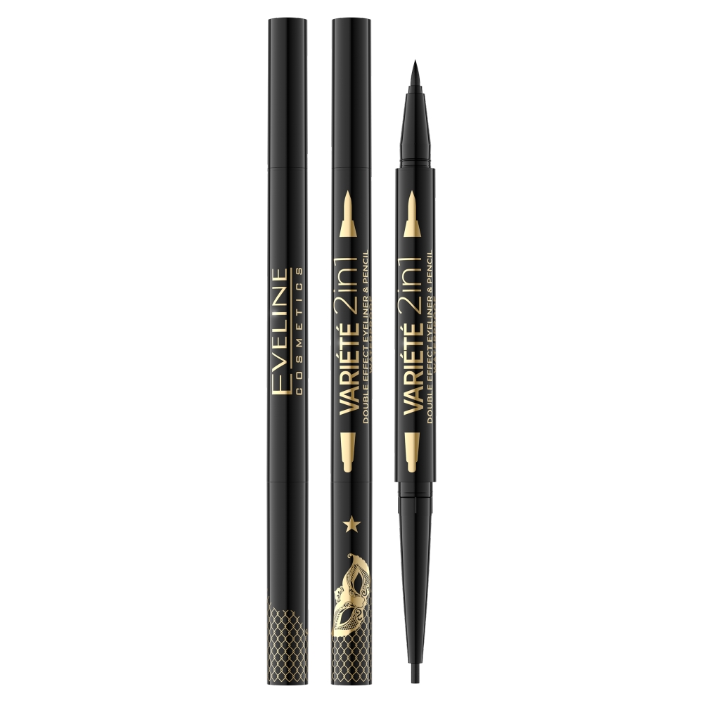 Variete 2in1 Double Effect Variete Eye Pencil And Eyeliner 2 In 1 Ultra Black