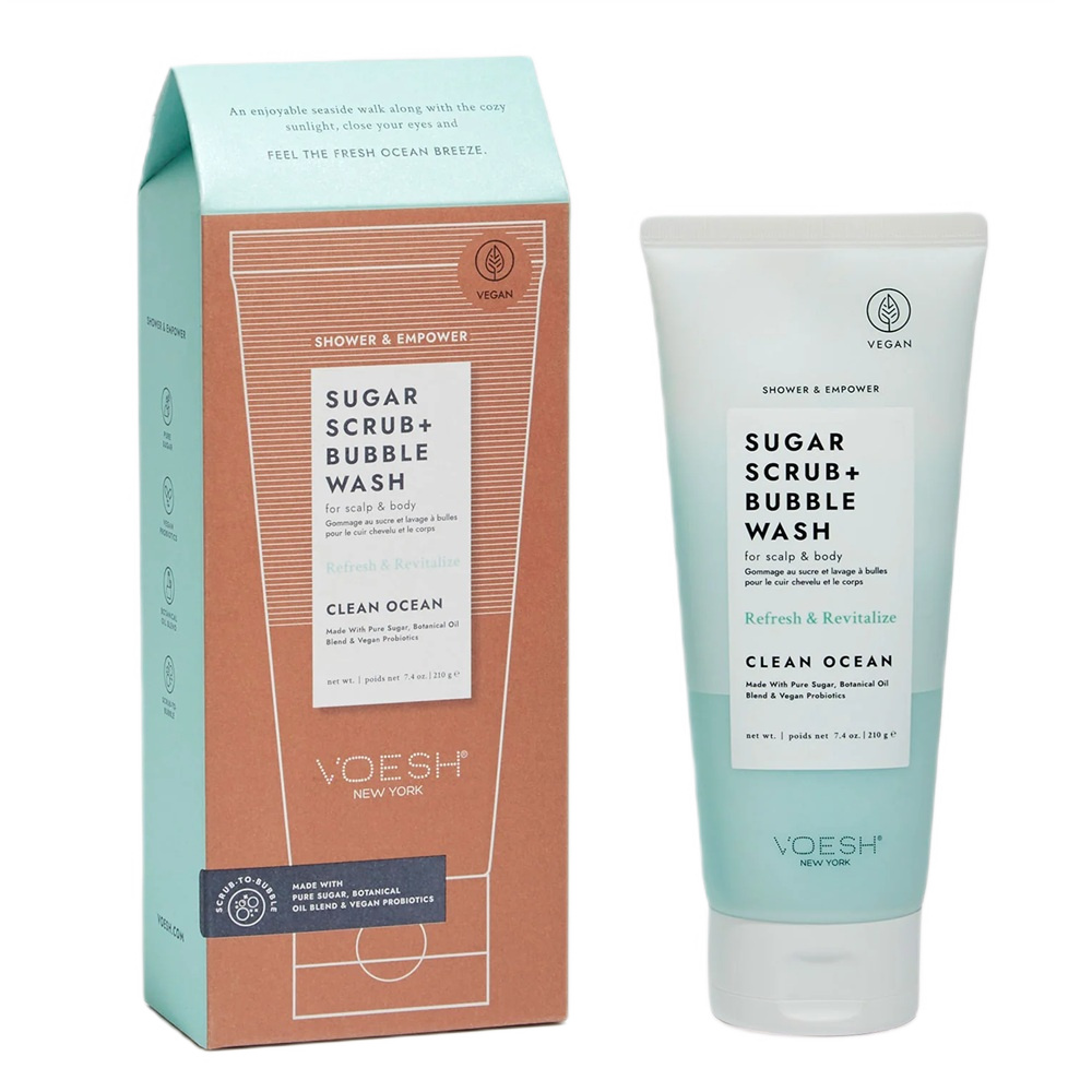 Sugar Scrub + Bubble Wash Sugar Scrub For Body And Scalp Clean Ocean 210 g