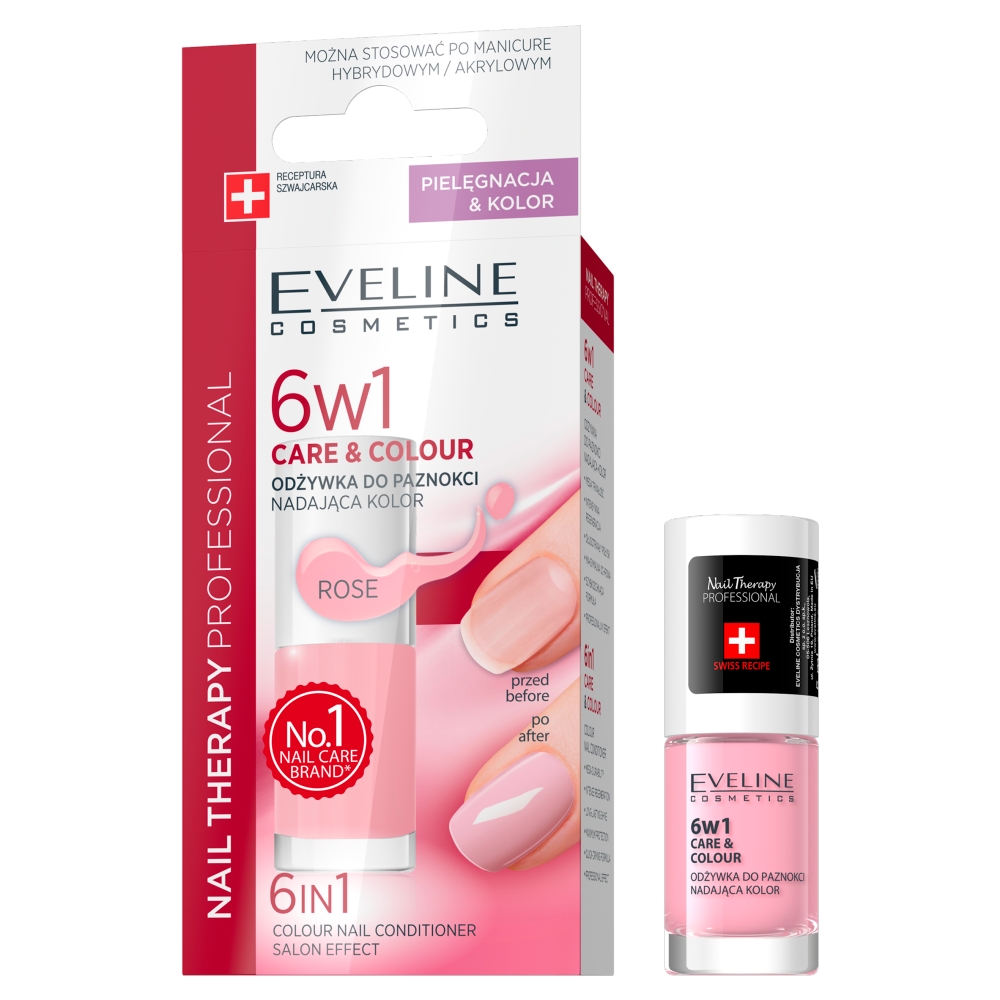 EVELINE_Nail Therapy Care&Amp;Colour 6v1 Conditioner Na Nechty Rose