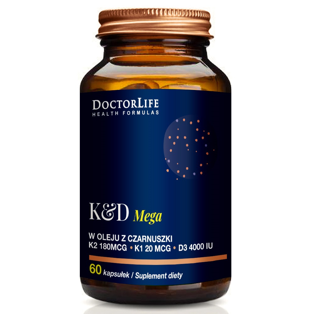KD Mega K2+D3 In Black Cumin Oil, Dietary Supplement, 60 Capsules
