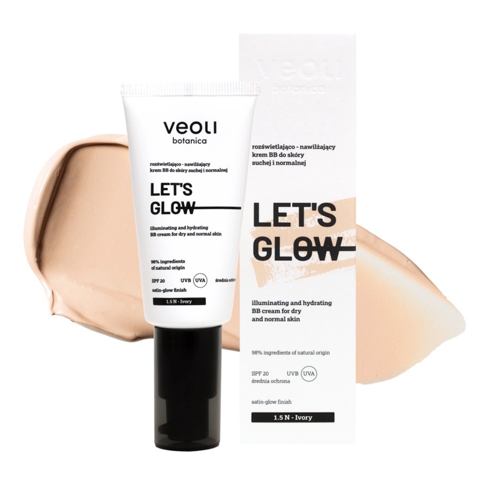 Let's Glow Brightening And Moisturizing BB Cream For Dry And Normal Skin 1.5 N Ivory 30 ml