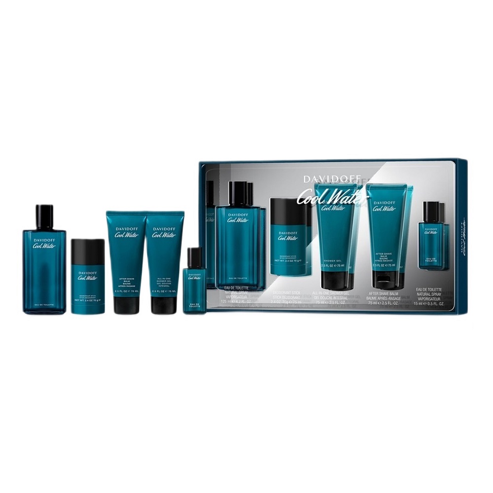 Cool Water Men Set + Shower Gel + Deodorant +