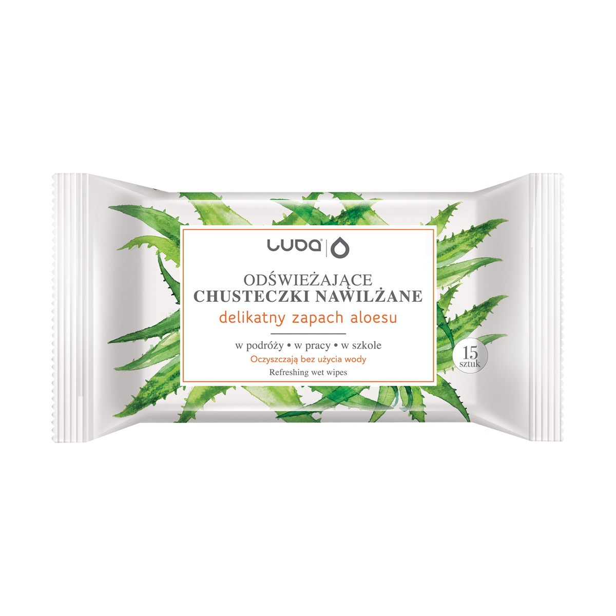 Osviežujúce Vlhčené Obrúsky Aloe Vera 15ks