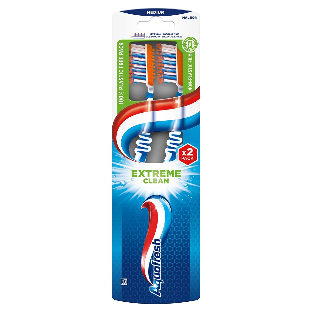 Extreme Clean Medium-sized Toothbrushes (Pack Of 2)