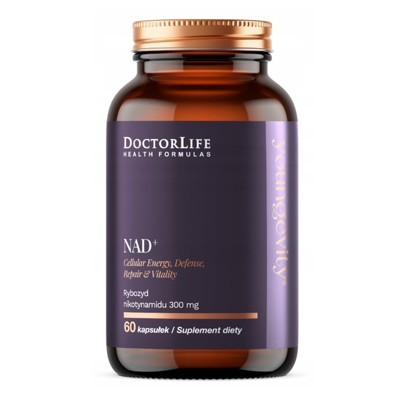 NAD+ Rybozyd Nikotynamidu Dietary Supplement 60 Capsules