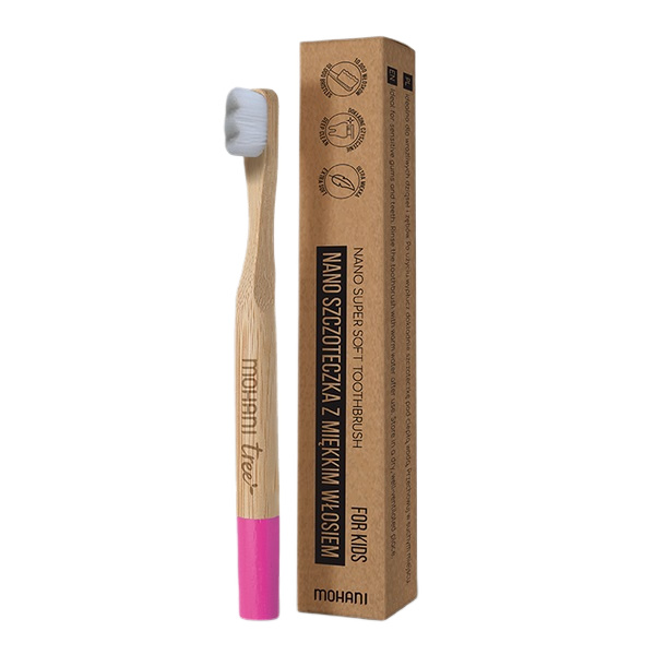 Nano For Kids Nano Bamboo Children's Toothbrush – Pink